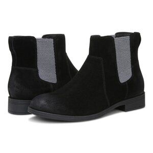 Vionic Alana Suede Comfort Ankle Boot with Arch Support 8.5 Black